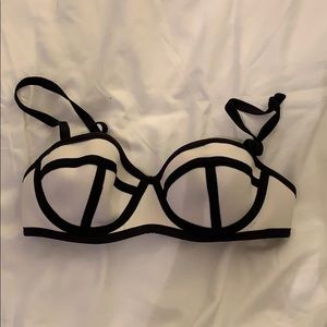 White bathing suit top